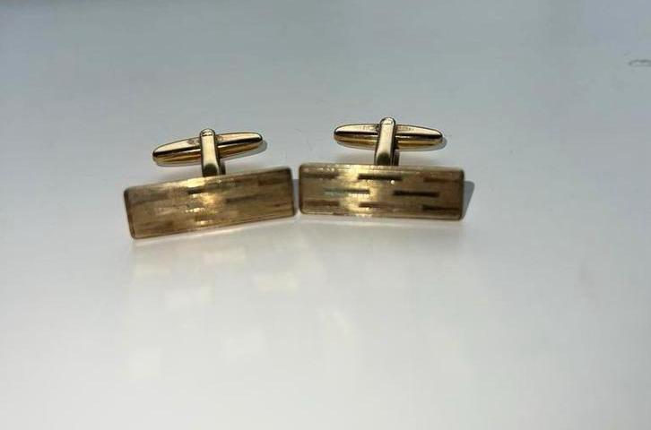 Gouden 14K Manchetknopen Vintage, Sieraden, Tassen en Uiterlijk, Manchetknopen, Gebruikt, Goud, Ophalen of Verzenden