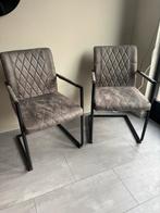 Twee stijlvolle eetkamerstoelen, Ophalen, Gebruikt, Twee, Metaal