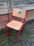 14 x vintage schoolstoelen stapelstoelen partij stoelen, Ophalen, Gebruikt, Bruin, Vijf, Zes of meer stoelen