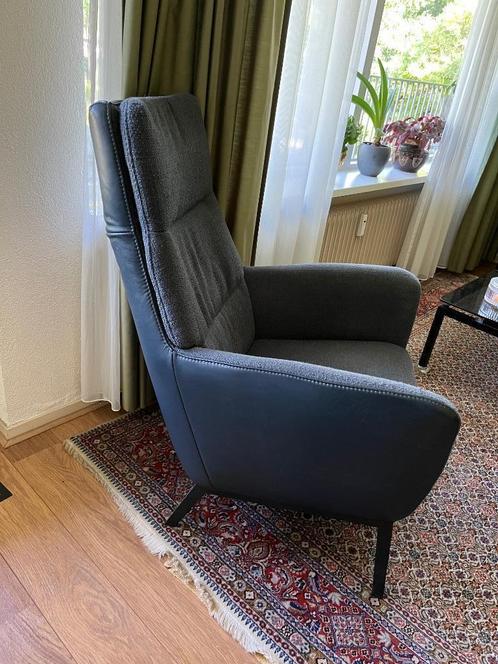 Prominent relax stoel Humberto 2x en 2,5 zits leren bank, Huis en Inrichting, Fauteuils, Gebruikt, Leer, Stof, 50 tot 75 cm, Minder dan 75 cm
