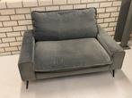 Grijze Love Seat Suede/Leer - Duo velvet fluweel, Huis en Inrichting, Fauteuils, Ophalen, Gebruikt, 75 tot 100 cm, 100 tot 125 cm