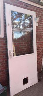 Hardhouten achterdeur / tuindeur, Doe-het-zelf en Verbouw, Deuren en Horren, Ophalen, Gebruikt, 80 tot 100 cm, Buitendeur