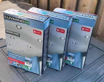 3 sets van 6 inbouw spotjes beschikbaar voor biedingen