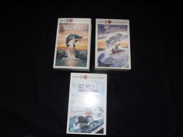 Free Willy, deel 1, 2, 3, Warner Home Video, VHS film beschikbaar voor biedingen