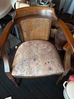 Vintage Houten Stoel met Rotan Rug, Ophalen, Minder dan 50 cm, Gebruikt, Minder dan 75 cm