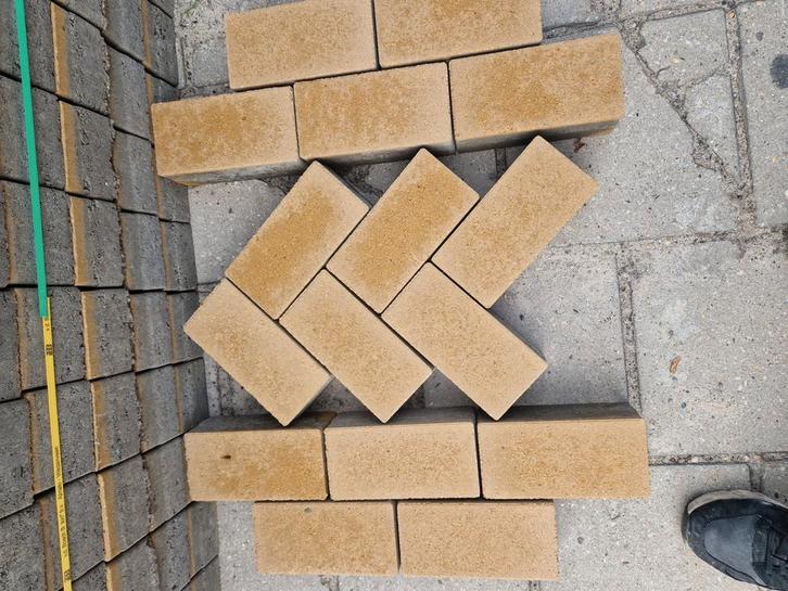 Betonklinker 8cm zandkleur, Tuin en Terras, Tegels en Klinkers, Nieuw, Klinkers, Beton, Ophalen