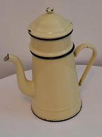 Oude emaille Franse koffiepot  - geel middenmaat, Antiek en Kunst, Antiek | Emaille, Ophalen