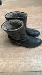 MOMA boots instap zwart leer met bont gevoerd maat 40, Zwart, Lage of Enkellaarzen, Moma, Ophalen of Verzenden