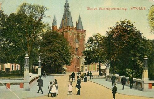 (387-035-039) Zwolle Nieuwe Sassenpoortenbrug, Verzamelen, Ansichtkaarten | Nederland, Overijssel, Voor 1920, Verzenden