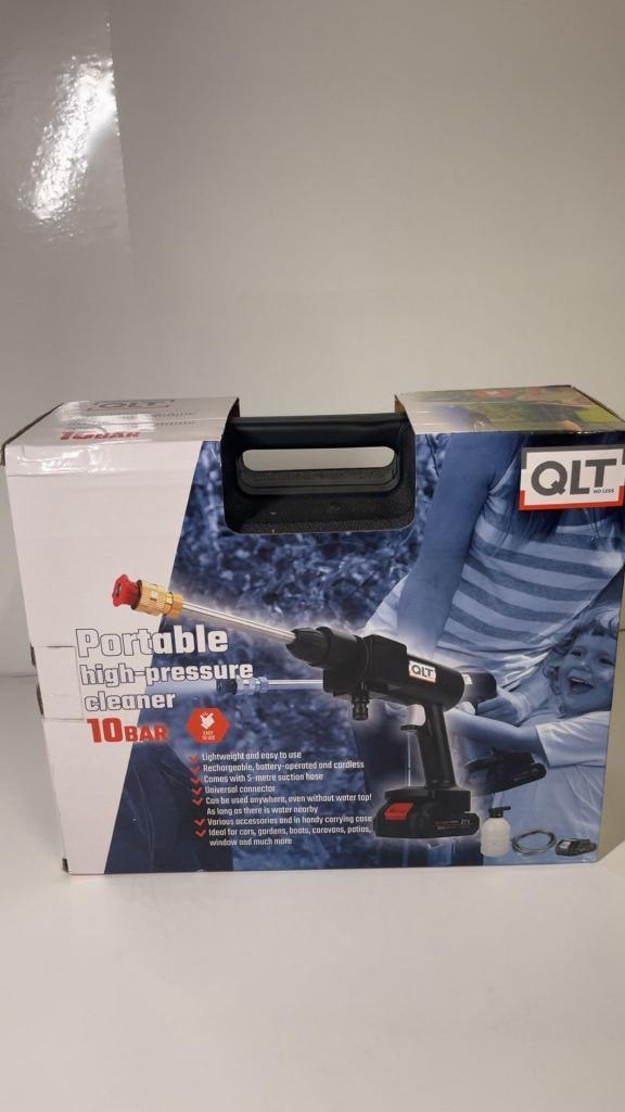 QLT Draagbare Hogedrukreiniger – 21V Accu – 10 Bar, Tuin en Terras, Hogedrukreinigers, Nieuw, Accu, Ophalen of Verzenden