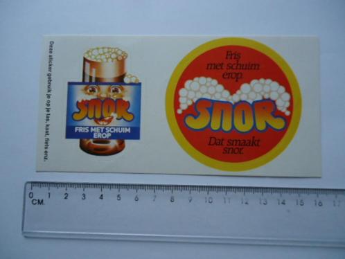 sticker SNOR Fris met schuim erop kind bier retro 1979, Verzamelen, Stickers, Zo goed als nieuw, Overige typen, Verzenden