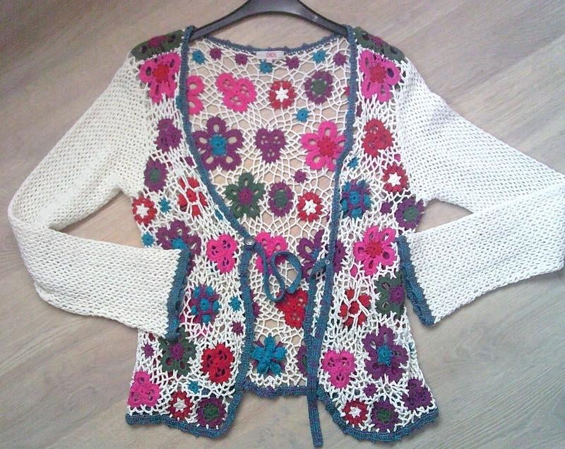 DIDI bohemian style hippie style gehaakte kleurtjes top L, Kleding | Dames, Overige kleuren, Verzenden, Maat 42/44 (L), Didi