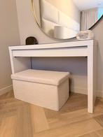 Ikea malm kaptafel incl. glasplaat, Ophalen, Zo goed als nieuw, 100 tot 150 cm, Minder dan 100 cm