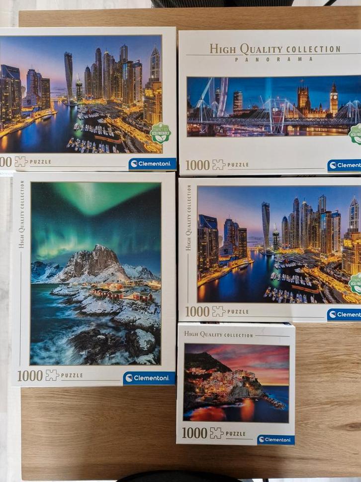 Clementoni Puzzels - 1000 stukjes - Diverse Afbeeldingen, Hobby en Vrije tijd, Denksport en Puzzels, Zo goed als nieuw, Legpuzzel