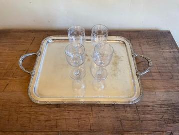 feestelijk silverplated Dienblad Serveerschaal Frans antiek beschikbaar voor biedingen