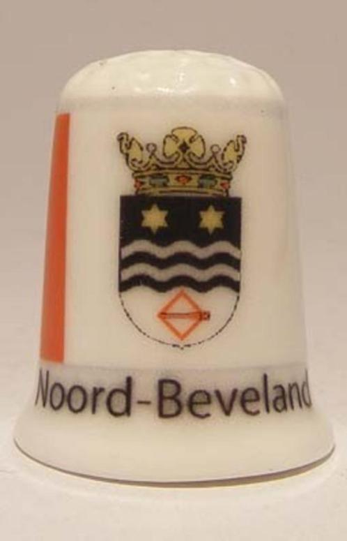 Noord Beveland Nederlandse gemeentevlag vingerhoedje, Verzamelen, Vingerhoedjes, Nieuw, Nederland, Porselein, Ophalen of Verzenden