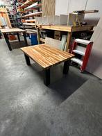 Eettafel en salontafel, Huis en Inrichting, Tafels | Eettafels, Ophalen, Gebruikt, Eikenhout, 200 cm of meer