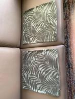 Sierkussenhoezen 45 x45cm - met rits - groen, Ophalen of Verzenden, Zo goed als nieuw, Groen, Vierkant