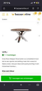Industriële ronde eettafel eric kuster, Huis en Inrichting, Tafels | Eettafels, 100 tot 150 cm, Rond, Ophalen of Verzenden, Zo goed als nieuw
