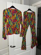 Disco verkleed pak - flower power 36/38 - als nieuw, Ophalen of Verzenden, Zo goed als nieuw, Maat 36 (S), Carnaval