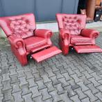 2 Chesterfield Relax fauteuils rood + GRATIS BEZORGD