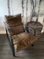 Lounge stoel relax faut leder stoel grijs antraciet bruin, Ophalen of Verzenden