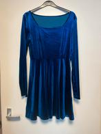 Blauw velours jurkje - Maat S - Nieuw, Blauw, Nieuw, Ophalen of Verzenden, Maat 36 (S)