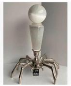 Seleniet Spin, zwaar metaal plus edelsteen, 24 cm hg. Deco, Antiek en Kunst, Ophalen of Verzenden
