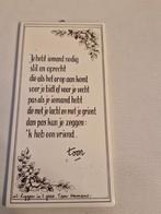 Toon Hermans Tegeltje - 'k heb een vriend, Huis en Inrichting, Woonaccessoires | Tekstborden en Spreuken, Ophalen of Verzenden