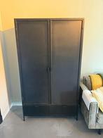 Zwarte metalen kast - 190x110x50 cm, Huis en Inrichting, Kasten | Kledingkasten, Gebruikt, 100 tot 150 cm, Ophalen of Verzenden