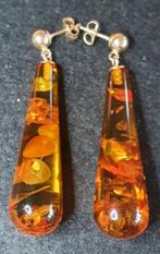 Barnsteen oorbellen, Sieraden, Tassen en Uiterlijk, Antieke sieraden, Ophalen of Verzenden, Overige materialen, Oorbellen, Met edelsteen