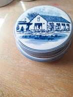 Delfts blauw doosje Café Restaurant 't Maoske De Moer, Antiek en Kunst, Antiek | Keramiek en Aardewerk, Ophalen of Verzenden
