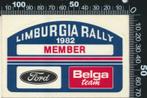 Sticker: Limburgia Rally 1982 - Ford - Belga Team (1), Ophalen of Verzenden, Zo goed als nieuw, Auto of Motor