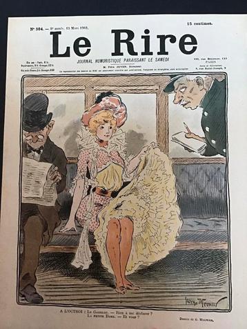 G. Meunier- illustratie -kunstafdruk- LE RIRE- nostalgisch beschikbaar voor biedingen