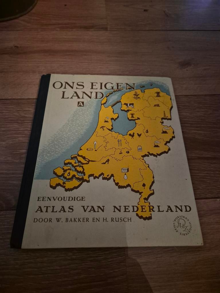 Atlas, ons eigen land, Boeken, Gelezen, Ophalen of Verzenden, Landkaart, 1800 tot 2000