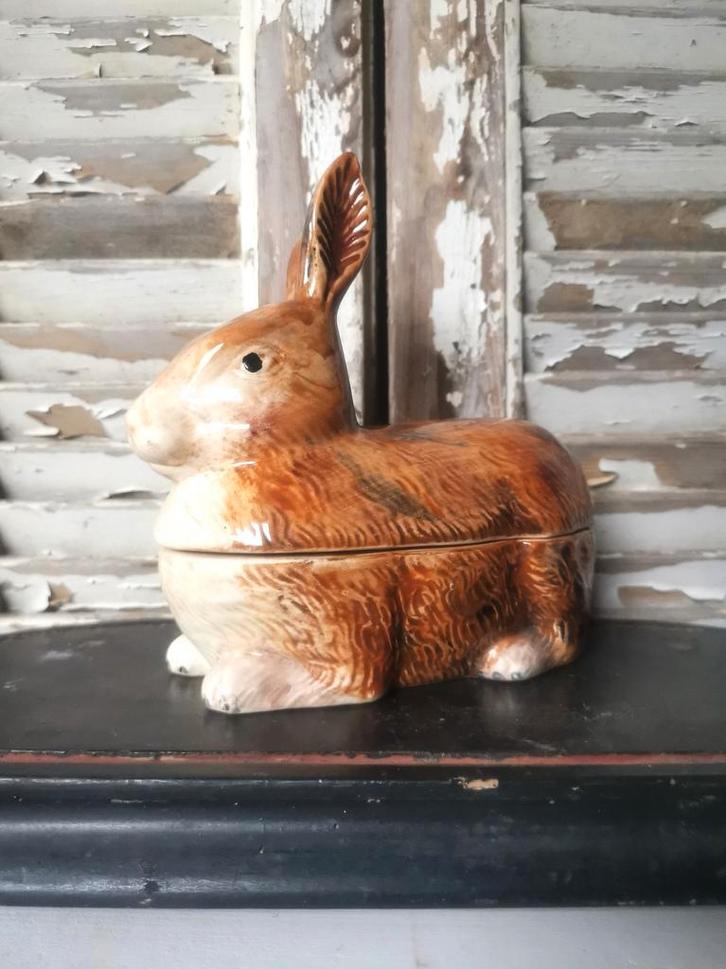 Michel Caugant paté terrine konijn, Antiek en Kunst, Antiek | Keramiek en Aardewerk, Ophalen of Verzenden