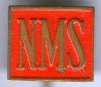 Ned. Middenstand Spaarbank NMS rood op koper speldje( W_018), Verzenden, Nieuw, Merk, Speldje of Pin