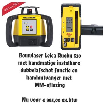 Bouwlaser laser Leica Rugby 620 "HANDMATIG DUBB.AFSCHOT" beschikbaar voor biedingen