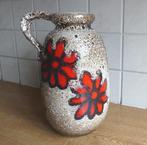 Scheurich 484-27 vintage vaas rode bloem lava West-Germany, Gebruikt, Aardewerk of Porselein, Ophalen of Verzenden, Minder dan 50 cm
