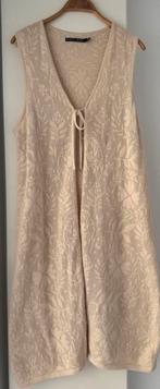 Gudrun Sjödén Vest - Maat L- Beige mouwloos gehaakt, Beige, Maat 42/44 (L), Ophalen of Verzenden, Zo goed als nieuw