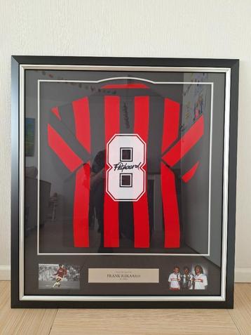 Frank Rijkaard gesigneerd en ingelijst AC Milan shirt