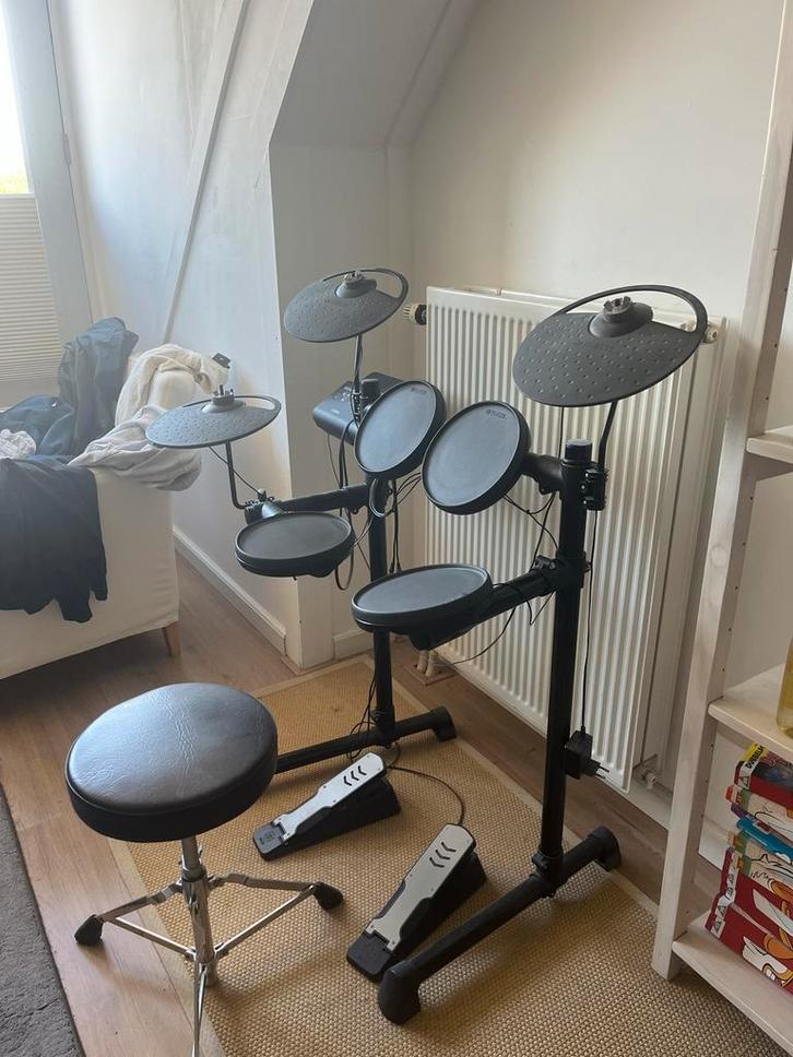 Yamaha DTX400K Drumstel + Kruk, Muziek en Instrumenten, Drumstellen en Slagwerk, Gebruikt, Yamaha, Elektronisch, Ophalen