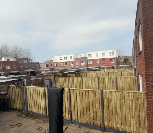 Hout beton schutting vanaf €110,- per meter incl plaatsen!, Tuin en Terras, Schuttingen, Nieuw, Hout, 1 tot 2 meter, 6 meter of meer