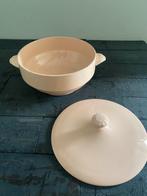 Vintage Soepterrine met Deksel - Digoin Sarreguemines, Huis en Inrichting, Keuken | Servies, Gebruikt, Ophalen of Verzenden, Kom(men)