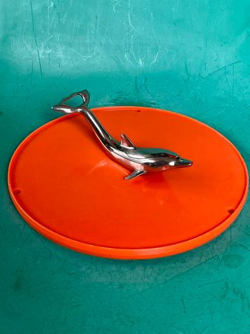 Vintage flesopener chromen dolfijn bottle opener beschikbaar voor biedingen