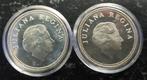 2 x zilveren 10 Gulden 1978 Ned Ant ( PL ), Postzegels en Munten, Munten | Nederland, Ophalen, Koningin Juliana, Zilver, Losse munt