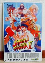 STREET FIGHTER II 2 Reto Metalen Game Wandbord Capcom ., Verzenden, Nieuw