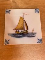 Antieke tegel zeilboot, Antiek en Kunst, Ophalen of Verzenden