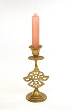 Vintage messing kandelaar, Antiek en Kunst, Antiek | Kandelaars, Ophalen of Verzenden, Overige materialen