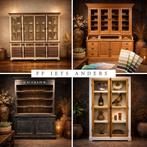 Buffetkast landelijk vintage grutterskast teak buffetkast, 200 cm of meer, Ophalen of Verzenden, 5051CM, Info@ff-ietsanders.nl